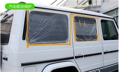 자동차 도장용 테이프가 있는 사전 녹화된 마스킹 필름 롤